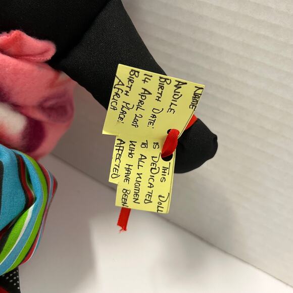 Vintage 2008 Handmade African Mother figure Doll with Baby on Back - Picture 3 of 9